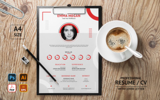 Emma Megan - Unique CV Format 10 Seconds Looking at Printable Resume Template