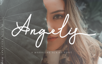 Free Angelis A Monoline Script Fonts