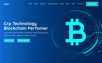 Nafi - Bitcoin & Cryptocurrency Landing Page HTML Template
