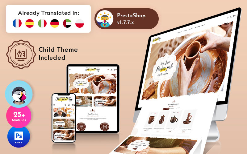 Pottery - Art Ceramic Store Multifunctioneel PrestaShop-thema
