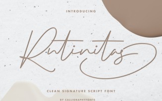 Rutinitas Signature Fonts