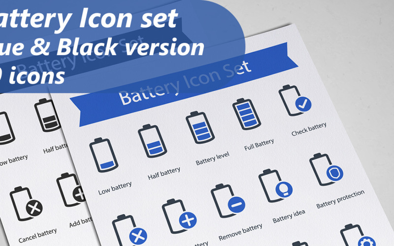 Battery Iconset template Icon Set