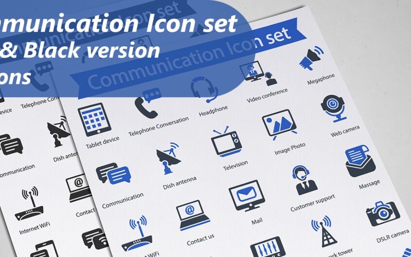 Communication IconSet template Icon Set