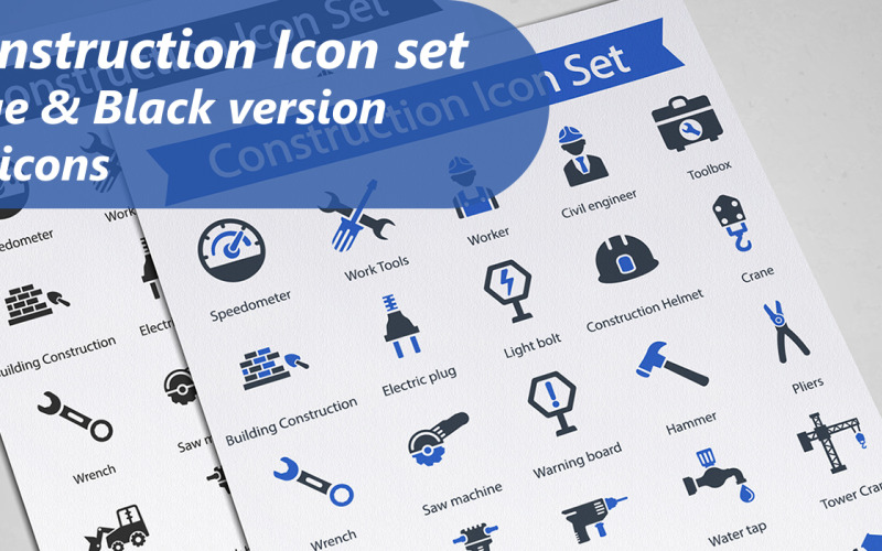 Construction IconSet Template Icon Set