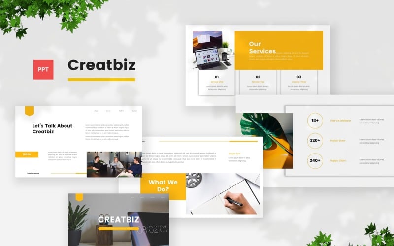 Creatbiz - Creative Business Powerpoint Template PowerPoint Template