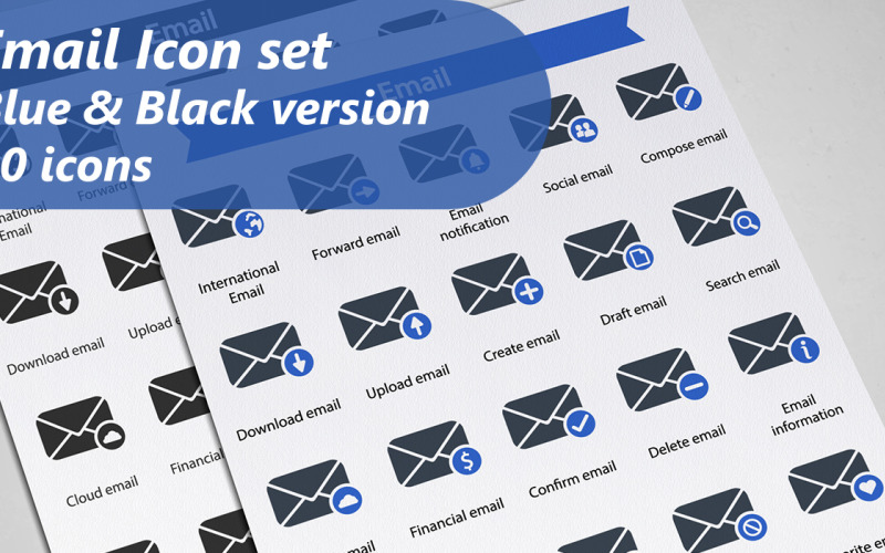 Email Iconset template Icon Set