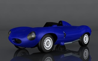 Jaguar D-Type 3D Model