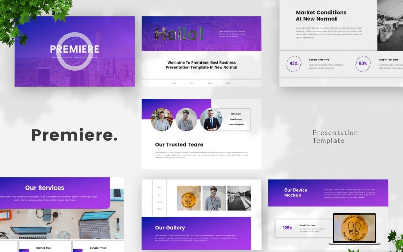 Premiere - Business Powerpoint Template PowerPoint Template