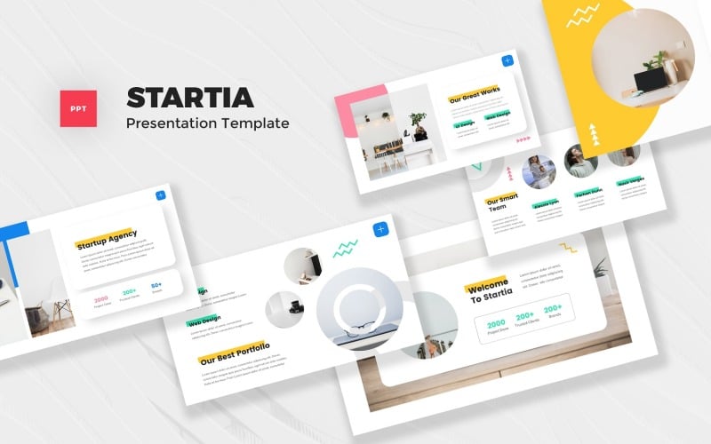 Startia - StartUp Powerpoint Template PowerPoint Template
