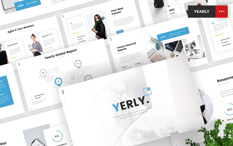 Yerly - Annual Report Powerpoint PowerPoint Template
