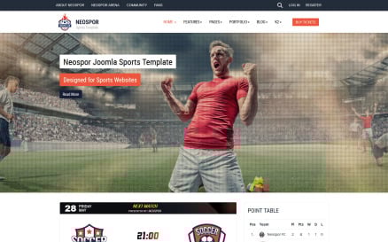 Neospor Joomla Sport Template Joomla Template