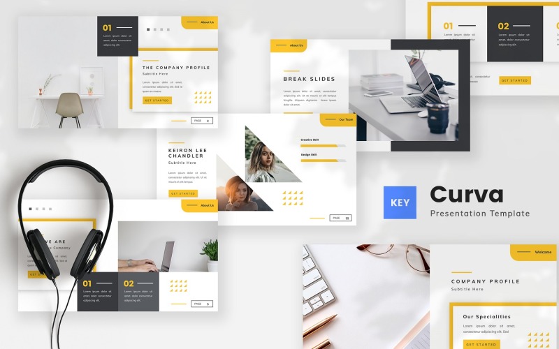 Curva - Creative Company Profile Keynote Template