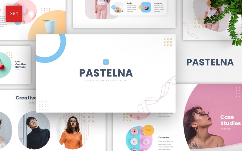 Pastelna - Pastel Color Powerpoint PowerPoint Template