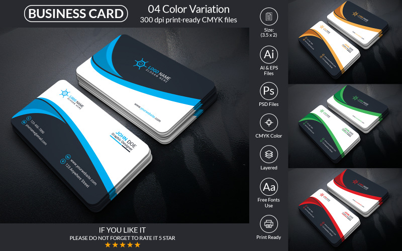 Creative And Modern Business Card Design Corporate Identity