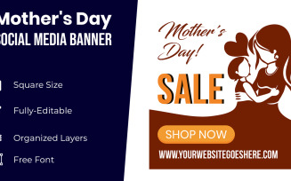 Mothers Day Super Sell Abstract Banner Design