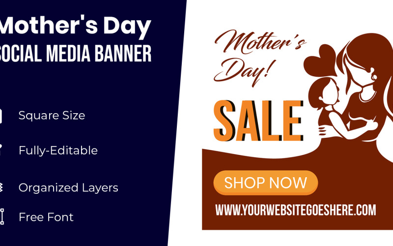 Mothers Day Super Sell Abstract Banner Design Corporate Identity
