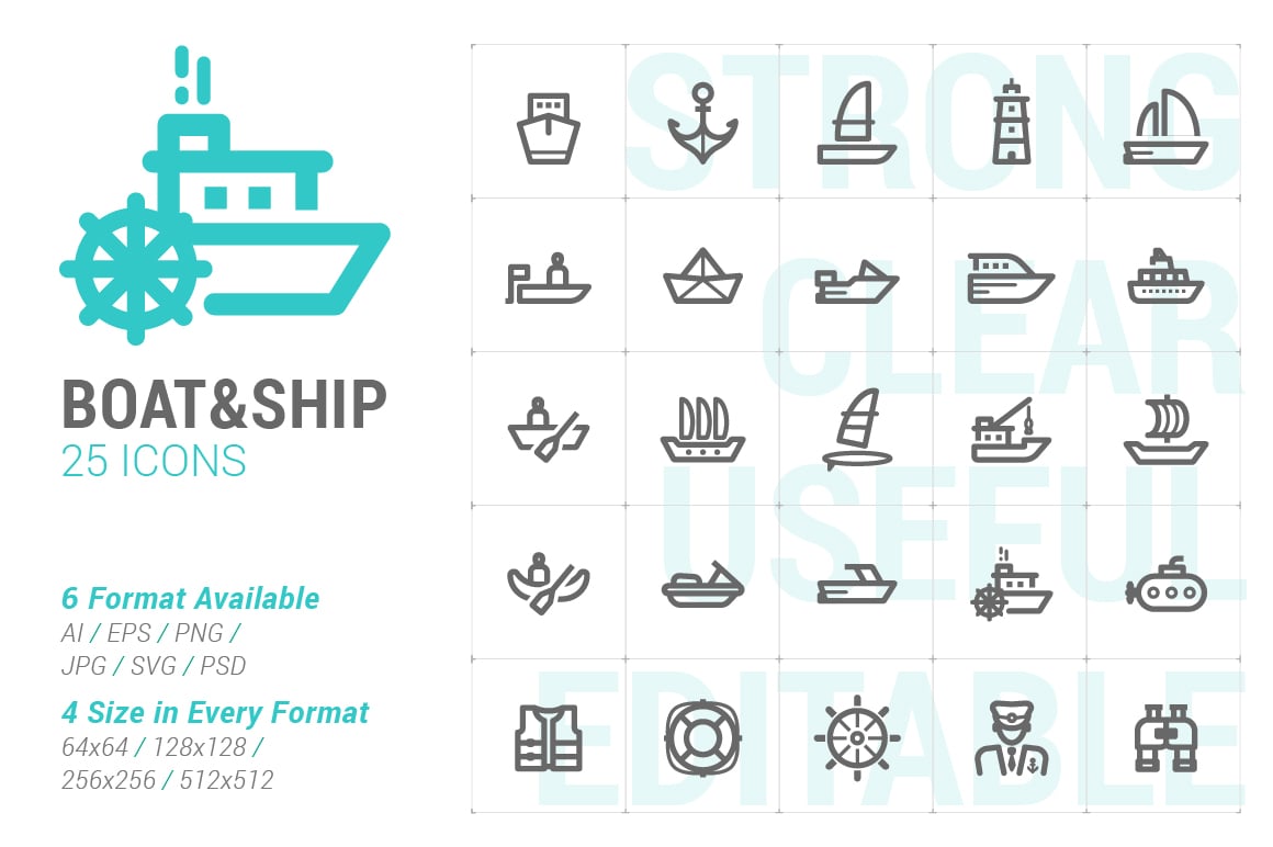 Kit Graphique #179294 Boat Icon Divers Modles Web - Logo template Preview