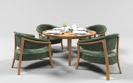 Dining Set 1011 3D Model