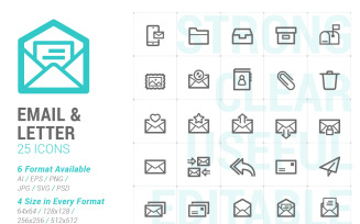 Email & Letter Mini Iconset template