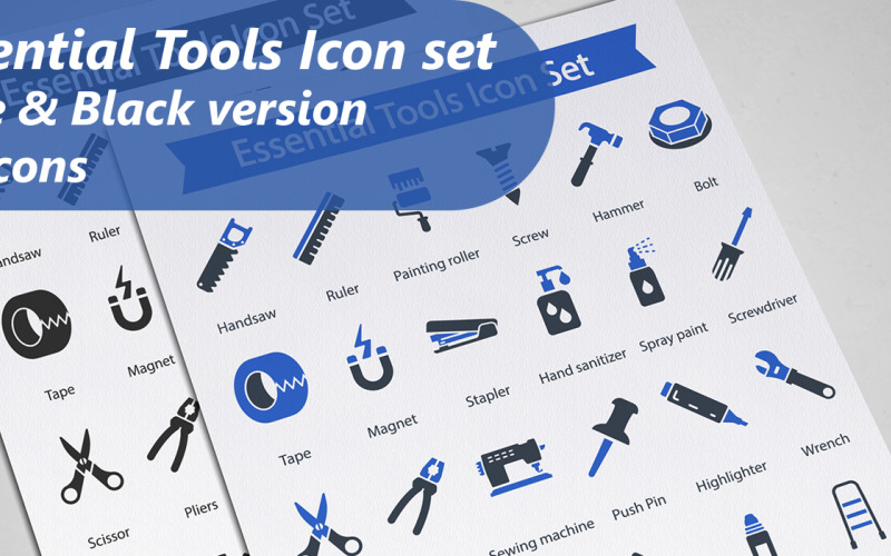 Essential Tools Iconset template Icon Set