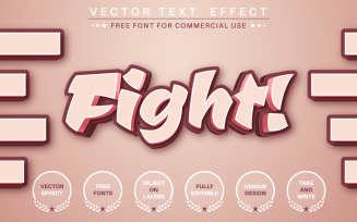 Fight! - Editable Text Effect, Font Style Graphic Illustration