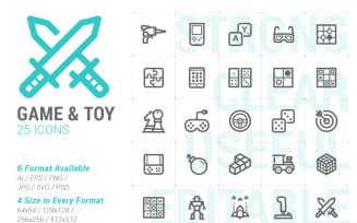 Game & Toy Mini Iconset template