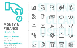 Money & Finance Mini Iconset template