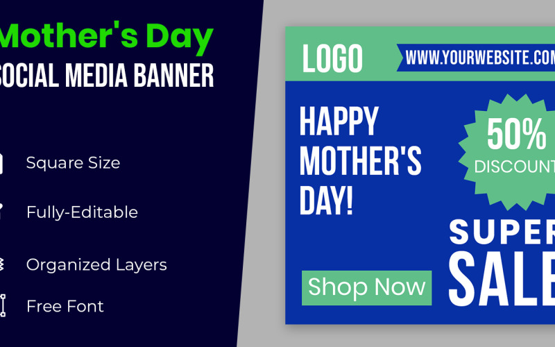 Mothers Day Social Media Banner Design Corporate Identity