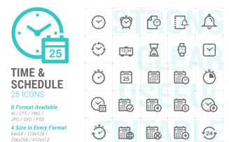 Time & Schedule Mini Iconset template