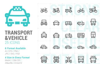 Transport & Vehicle Mini Iconset template