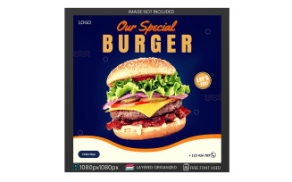 Burger Sale Instagram Corporate identity template
