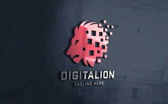 Digital Lion Logo template