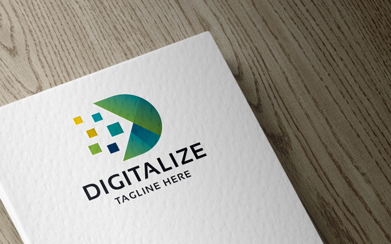 Digitalize Letter D Logo template Logo Template