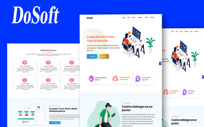DoSoft - Startup, App, Technology & Software Bootstrap5 Template Website Template