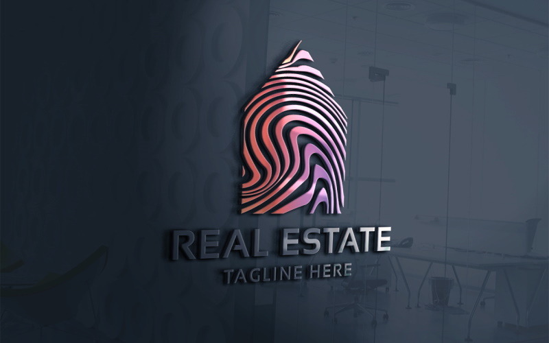 Lines Real Estate Logo template Logo Template