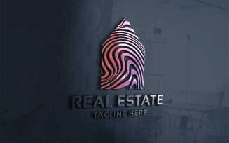 Lines Real Estate Logo template