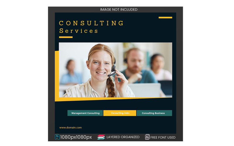 Consulting service instagram post Corporate Identity