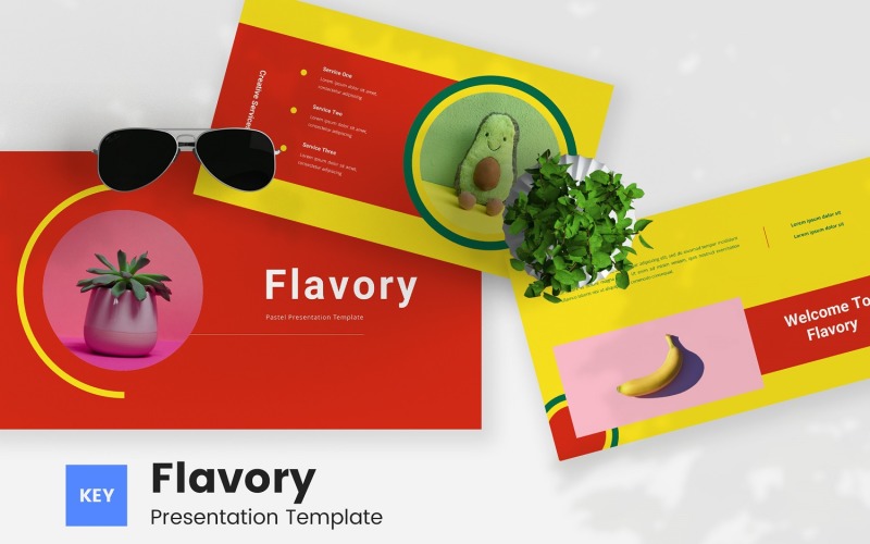 Flavory - Pastel Keynote Template
