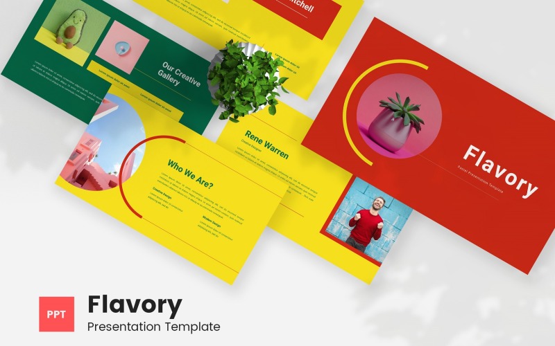 Flavory - Pastel Powerpoint Template PowerPoint Template