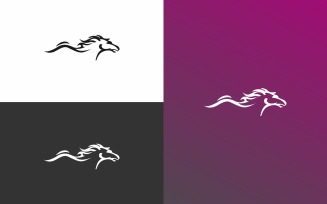 Rid the Horse Logo symbol Design Template