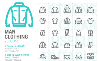 Clothing Man Mini Iconset template