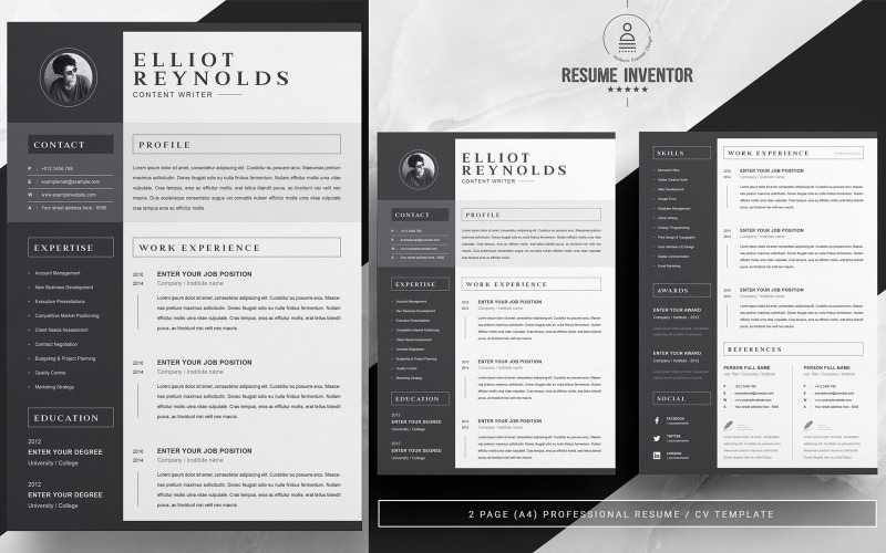 Flliot Printable Resume Templates