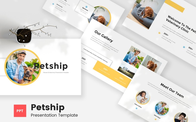 Petship - Pet Care & Veterinary Powerpoint Template PowerPoint Template