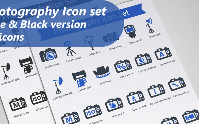 Photography Iconset template Icon Set