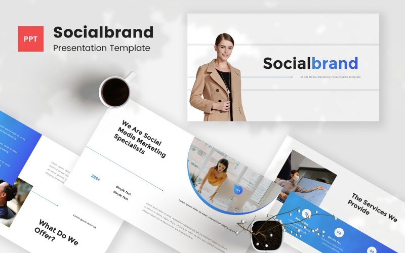 Socialbrand - Social Media Powerpoint Template PowerPoint Template