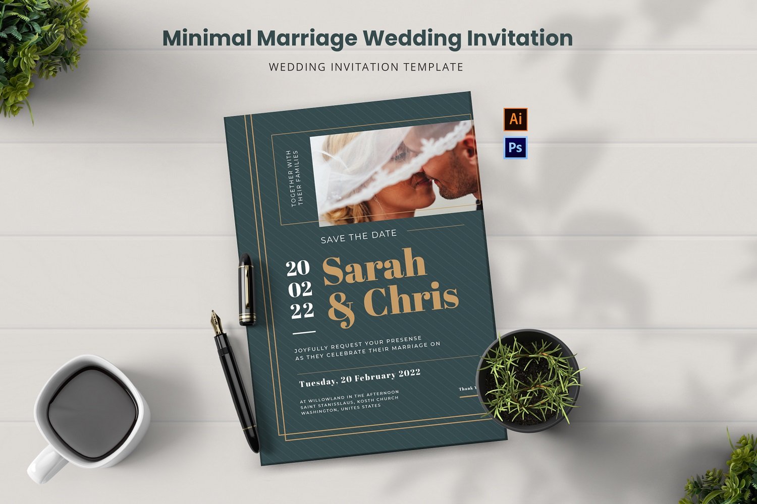 Template #179763 Design Invitation Webdesign Template - Logo template Preview