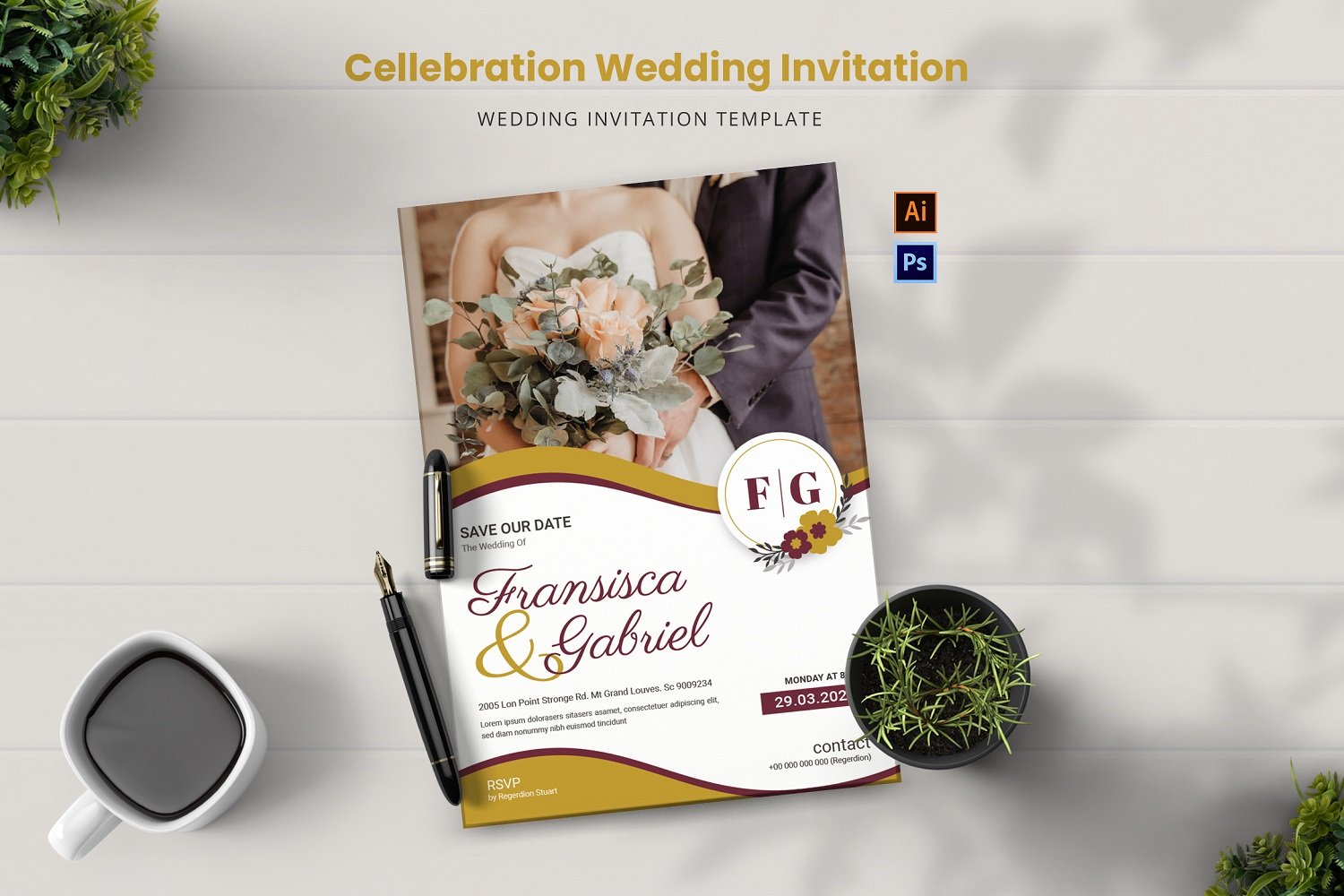 Template #179764 Design Invitation Webdesign Template - Logo template Preview