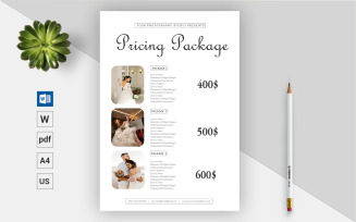 Anthony - Photography Pricing Guide Template