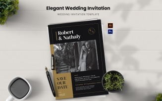 Elegant Wedding Invitation Corporate identity template