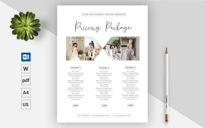 Julie - Photography Pricing Guide Template Corporate Identity